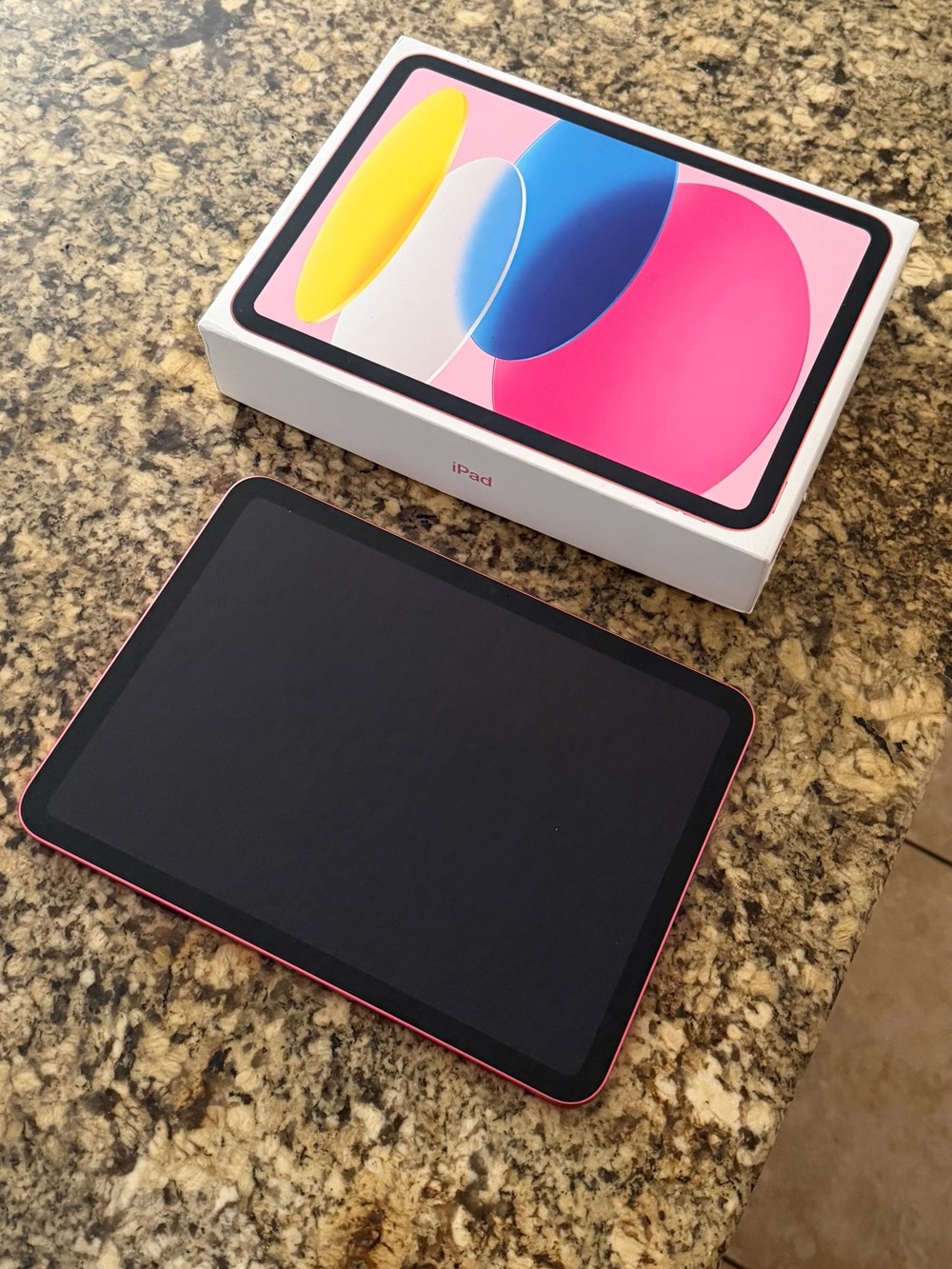 Apple iPad in Pink with Black Display